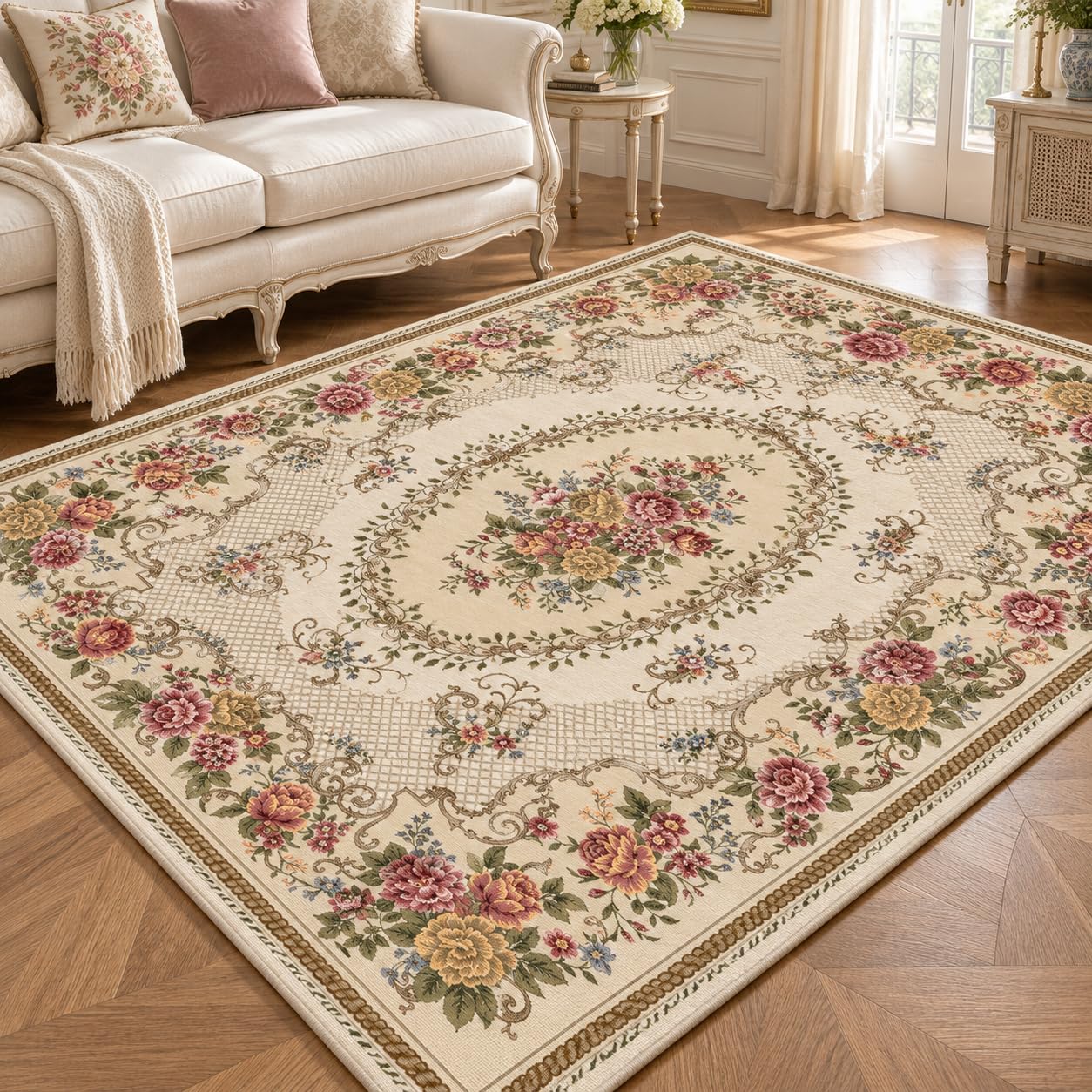 Amazon.com: Amorettise Rustic Shabby Rose Area Rugs 5' x 7